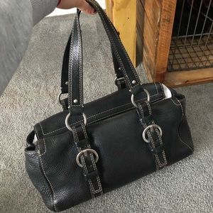Coach Chelsea Black Pebbled Leather Satchel Bag